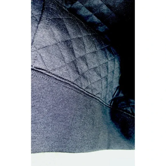 LL Bean Quilted‎ Sweatshirt Mens 3XL Navy Snap Pullover Mock Neck Logo Outdoors - Picture 6 of 15